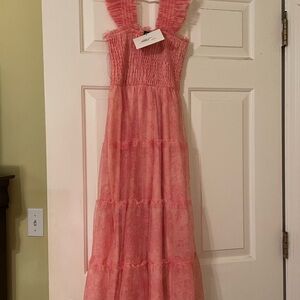 Pink Sleeveless Maxi Dress